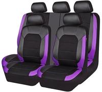LVTFCO Auto Pelle Coprisedili Set per Toyota Aygo 5-Door 2005-2025, Traspirante Copri Sedile Auto Fodere Protezione per Sedili Accessori Auto Interno, Purple
