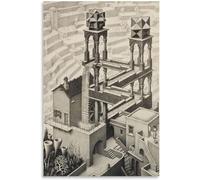 LVTFCO Famoso MC Escher Poster MC Escher Scale Arte della Parete Astratto MC Escher Stampe MC Escher Pittura Tela per Home Office Decor 50x75cmx1 Senza Cornice