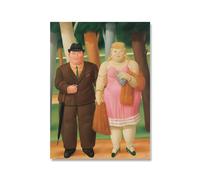 LVTFCO Famoso Poster di Fernando Botero《Una Coppia》Dipinto Fernando Botero Arte della Parete su Tela Fernando Botero Stampe per la Decorazione Domestica Immagine 50x70 cm Senza Cornice