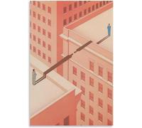 LVTFCO Guy Billout Poster Illustrazione Creativa Arte della Parete Guy Billout Stampe Guy Billout Dipinto su Tela per la Decorazione della Parete di casa 50x70 cm Senza Cornice