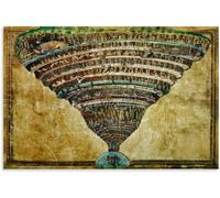 LVTFCO L'Abisso dell'Inferno Poster Di Sandro Botticelli Arte Della Parete Sandro Botticelli Stampe Astratto Pittura Su Tela per Home Picture Decor 50x70cmx1 senza cornice