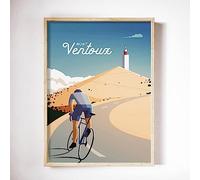 LVTFCO Mont Ventoux Ciclismo Poster E Stampe Vintage Wall Art Bici Sport Tela Dipinto Illustrazione Immagini Modern Home Decor 40x60cmx1 Senza Cornice
