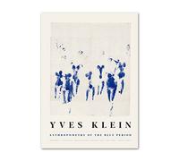 LVTFCO Mostra Yves Klein Poster E Stampe Yves Klein Blue Wall Art Surrealismo Tela Dipinto per La Casa Decorazione della Parete di Arte Immagine 40x60cmx1 Senza Cornice