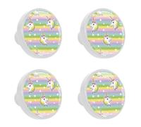 LVTISEE 4 pomelli decorativi arcobaleno hipster unicorno modello armadio comò cassetto tirare decorativi mobili da cucina cassetti tira per casa, cucina, bagno o ufficio