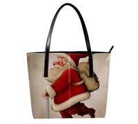 LVTISEE Borsa a tracolla da donna con Babbo Natale e lo scooter a spinta, in pelle PU, borsa a tracolla per lavoro, viaggi