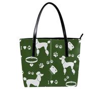 LVTISEE Borsa a tracolla da donna in pelle PU con collare barboncino e pettine per cani, borsa a tracolla per lavoro, viaggi