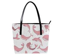 LVTISEE Borsa a tracolla da donna, in pelle PU, con delfini marini, balene, sirena, borsa a tracolla per lavoro, viaggi