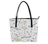 LVTISEE Borsa a tracolla da donna in pelle PU con note musicali e ballerine, borsa a tracolla per lavoro, viaggi