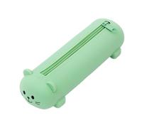 LVUNZJCA Astuccio in silicone per studenti, portapenne per scuola, astuccio portatile per scuola e ufficio, Verde, 20x7cm