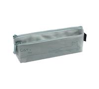 LVUNZJCA Astuccio per matite per studenti, semplice e piccolo, astuccio per studenti, con doppia cerniera, per scuola e ufficio, Verde, 20x4x8cm