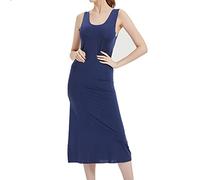 LVUNZJCA Camicia da Notte Abito da Sonno di Notte for la casa da Notte più Vestito Notturno Taglie Forti Pigiama Morbido(Blu,4XL)