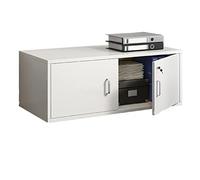 LVUNZJCA Cassettiera da Ufficio Libreria con angolo della porta d'angolo da pavimento al soffitto bassa mobile archiviazione a lucchetto Studio(bianca,60x34x36cm)