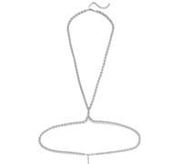 LVUNZJCA Catena per Il Corpo da Donna Catena for Il Corpo con Strass a Forma di Croce con Catena sul Petto. Semplice Catena for Il Corpo con Strass
