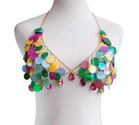 LVUNZJCA Catena per Il Corpo da Donna Sexy Water Drop Bra Body Chain Collana da Donna Versatile
