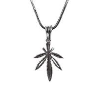 LVUNZJCA Collana Hip Hop Ciondolo a Foglia con Cento Foglie d'Acero, Collana da Uomo, Accessori, Gioielli Personalizzati per Rapper