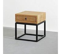 LVUNZJCA Comodino Camera da letto in legno massello Comodino creativo Soggiorno Ufficio Ferro battuto Credenza