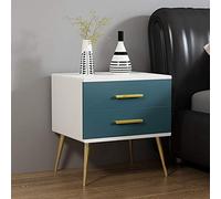 LVUNZJCA Comodino Nordic solido semplice legno Comodino ed elegante camera da letto Comodino(Blu)