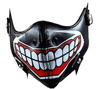 LVUNZJCA Maschera Steampunk Maschera da Gioco di Ruolo con Grandi Denti, Punk, in Pelle PU for Feste per Feste Cosplay