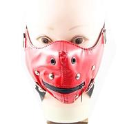 LVUNZJCA Maschera Steampunk Maschera da Motociclista Punk Rivet Rock Non Mainstream per Feste Cosplay(Rouge)