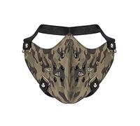 LVUNZJCA Maschera Steampunk Rivet PU Leather Mask Hip Hop Show Rivet Mask Rock Mask Maschera for Feste da Uomo per Feste Cosplay