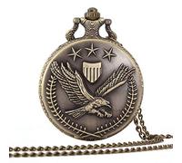 LVUNZJCA Orologio da Tasca Aquila modello Retro tasca Locket orologio al quarzo Nostalgic vigilanza di tasca orologio da tasca meccanici con catena