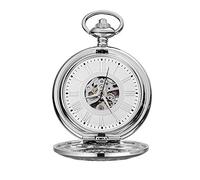 LVUNZJCA Orologio da Tasca Classic Vintage Bronze manuale tasca meccanici della vigilanza for uomini e donne d'argento(Colore:Silver)