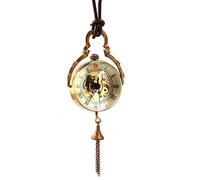 LVUNZJCA Orologio da Tasca Classic Vintage cristallo trasparente tasca meccanica della vigilanza rotonda della vigilanza parete Pocket Watch Mens(Colore:A)
