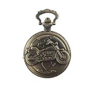 LVUNZJCA Orologio da tasca da uomo delicato vintage nostalgia classico intagliato al quarzo orologio da tasca antico uomo e donna orologio da appendere per compleanno, Oro, misura unica