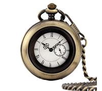 LVUNZJCA Orologio da tasca da uomo delicato vintage palazzo intagliato classico fiore cavo orologio da tasca al quarzo per uomini e donne per compleanno, Oro, misura unica