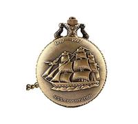 LVUNZJCA Orologio da Tasca Delicate Nostalgic Vintage intagliato a vela vigilanza di tasca antica Uomini e donne appesi Guarda