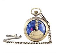 LVUNZJCA Orologio da Tasca Delicato vigilanza di tasca stellata Watch Retro collana uomini e donne la vigilanza d'attaccatura