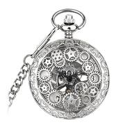 LVUNZJCA Orologio da Tasca Orologi da tasca vintage con movimento meccanico automatico