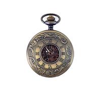 LVUNZJCA Orologio da Tasca Orologio da tasca meccanico classico retrò con vibrazione in bronzo