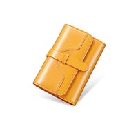 LVUNZJCA Portafoglio Corto da Donna Women's Foldable Simple Wallet Compact Short Wallet(Jaune)