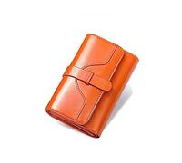 LVUNZJCA Portafoglio Corto da Donna Women's Foldable Simple Wallet Compact Short Wallet(Orange)