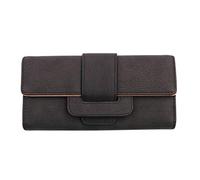 LVUNZJCA Portafoglio da Donna Portafoglio da donna a tre pieghe con motivo retro litchi, pochette lunga Borsa da Donna(D)