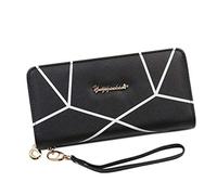 LVUNZJCA Portafoglio da Donna Portafoglio da donna con cerniera di grande capacità a sezione lunga Borsa da Donna(A)