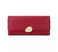 LVUNZJCA Portafoglio da Donna Portamonete pieghevole da donna con pochette pieghevole in pelle semplice Borsa da Donna(Rouge)