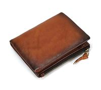 LVUNZJCA Portafoglio da Uomo Portafoglio corto in pelle vintage Portamonete bifold da uomo e da donna