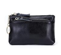 LVUNZJCA Portamonete da Donna Mini Borsa Portamonete in Pelle da Donna con Zip Multifunzione Piccola Borsa for Soldi Miniportafoglio(Schwarz)