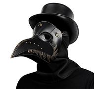 LVUNZJCA Steampunk, maschera da uomo e donna, in pelle PU, steampunk, Halloween, con becco lungo, per cosplay