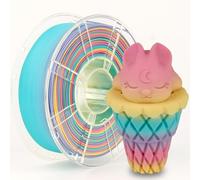 LVVJ3D Filamento per stampante 3D, filamento PLA opaco, 1,75 mm, filamento PLA arcobaleno multicolore, 1 kg/Spool