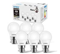 LVWIT B22 LED Light Bulbs, 470Lm G45 5W Equivalent 40W, 2700K Warm White, Non-Dimmable LED Light Bulb 6 Packs