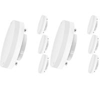 LVWIT Faretti LED Attacco GX53, 5W Equivalente a 40W, 470LM, Luce Bianca Calda 3000K, Lampadine LED Adatti per Mobili, Corridoio, Vetrine, Non Dimmerabile, Pacco da 8 Unità