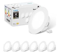 LVWIT Faretti LED da Incasso per Cartongesso, Faretti da Incasso 4W, 440 Lumen, Faretti Incasso Cartongesso Luce Fredda 6500K, Faretto da Incasso AC 220-240V, Diametro Foro Ø70-80mm, Set di 6