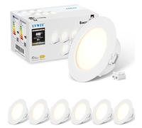 LVWIT Faretti LED da Incasso per Cartongesso, Faretti da Incasso 4W, 440 Lumen, Faretti Incasso Cartongesso Luce Naturale 4000K, Faretto da Incasso AC 220-240V, Diametro Foro Ø70-80mm, Set di 6