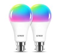 LVWIT Lampadina LED Smart Wifi Con Attacco B22, Forama A70, 12W Equivalenti a 100W, 1521Lm, Compatibile con Alexa, Echo and Google Assistant, Intelligente Dimmerabile, Controllo a Distanza da App