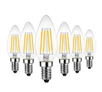 LVWIT Lampadine Filamento LED Attacco E14-7W Equ Bianco Caldo 2700k, 7w, 6 Pezzi