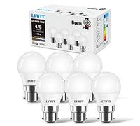LVWIT Lampadine LED Attacco B22 Forma G45, 5W Equivalente a 40W, Luce Bianca Fredda 6500K, Flusso Luminoso 470LM, Risparmio Energetico, Non Dimmerabile, Pacco da 6 Unità