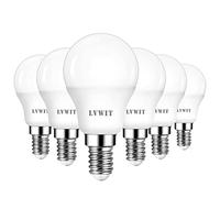 LVWIT Lampadine LED Attacco E14 Forma P45, 6.5W Equivalente a 60W, Luce Bianca Fredda 6500K, Flusso Luminoso 806LM, Risparmio Energetico, Consumo Basso, Non Dimmerabile, Pacco da 6 Unità